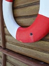 Red and white lifesaving ring buoy Royalty Free Stock Photo