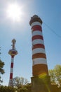 Red-white Lighthouse Royalty Free Stock Photo