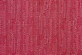 Red and white linen fabric texture background. Closeup of red textile material as texture or background Royalty Free Stock Photo