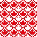 Red and white maple leaves. Seamless background for Canada Day. Wallpaper, gift wrap, banner, poster and cover template Royalty Free Stock Photo