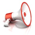 Red and white megaphone