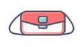 Red White Messenger Bag Stylish Flat Design Vector, vector design Generative AI Royalty Free Stock Photo