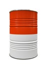 Red and White Metal barrel Royalty Free Stock Photo
