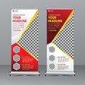 Red and white modern geometry standing banner Royalty Free Stock Photo