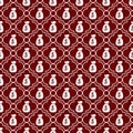 Red and White Money Bag Repeat Pattern Background