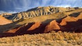 Red and white mountains