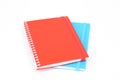 Red and blue notepads