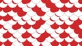 Red and White Overlapping Scales Pattern Background Royalty Free Stock Photo