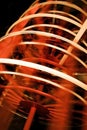 Red and White Paddlewheel in Motion Close Up Royalty Free Stock Photo