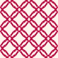 Red and white pattern. Vector abstract geometric seamless texture with grid Royalty Free Stock Photo