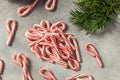 Red and White Peppermint Mini Candycanes