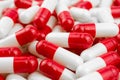 Red white pills medical background Royalty Free Stock Photo