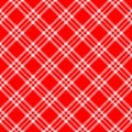 Red White Plaid Diagonal