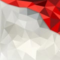 Red and white polygon background