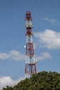 Red and White Radio and Television Tower