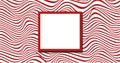 Red and white random wavy background