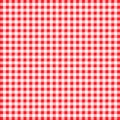Red white rectangle gingham cloth, tablecloth, background, wallpaper, fabric, texture pattern vector illustration