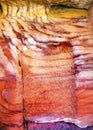 Red White Rock Abstract Near Royal Tombs Petra Jordan Royalty Free Stock Photo