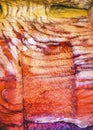 Red White Rock Abstract Near Royal Tombs Petra Jordan Royalty Free Stock Photo