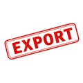 Red and white rubber stamp with the word export imprinted isolated on white background Royalty Free Stock Photo
