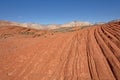 Red and White Sandstone in the the Desert Royalty Free Stock Photo