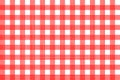 Red and white seamless gingham pattern with lines texture Royalty Free Stock Photo