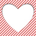 Red and white seamless pattern with heart. Eps10. Vector illustration. Royalty Free Stock Photo