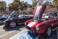 Red and white 1965 Shelby Cobra