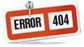 A red and white sign with the word error 404 on it, AI Royalty Free Stock Photo
