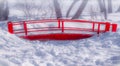 Red and white snow . Royalty Free Stock Photo