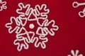 Red and White Snowflake Background Royalty Free Stock Photo