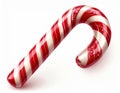 Red And White Striped Candy Cane Isolated on White Background Holiday Cheer Royalty Free Stock Photo