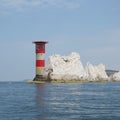 The Lighthouse at the Needles, Isle of Wight, England Royalty Free Stock Photo
