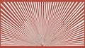 Red and White Sunburst Pattern Background with Radial Lines Royalty Free Stock Photo