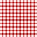 Red and white tablecloth