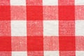 Red and white tablecloth Royalty Free Stock Photo