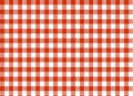 Red and white tablecloth