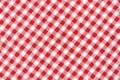 Red and white tablecloth Royalty Free Stock Photo