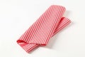 Red and white tea towel Royalty Free Stock Photo
