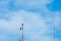 Red and white Telecommunication tower