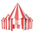 Red And White Tent House Icon In 3D Royalty Free Stock Photo