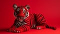 Knitted And Crocheted Tiger A Hyperrealistic Optical Illusion Body Art