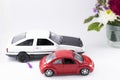 Red and white toy car Royalty Free Stock Photo