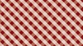 Red and white traditional gingham background.Texture from square