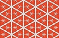 Red White Triangles Abstract Large Pattern Design