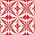 Red And White Triangular Pattern: Illusory Impressions And Cubist Faceting