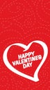 Red and white Valentines Day background Royalty Free Stock Photo