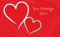 Red and white Valentines Day background Royalty Free Stock Photo