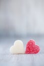 Red And White Valentines Day Candy Hearts Royalty Free Stock Photo