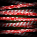 Red And White Vector. Danger Lines. Do Not Cross, Danger, Do Not Enter, Caution. Security Quarantine Tapes.